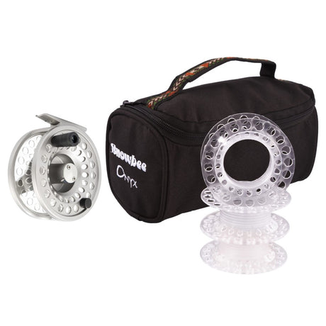 Snowbee Onyx Cassette Fly Reel #5/7 Silver with Bag & 3 Spools - PROTEUS MARINE STORE