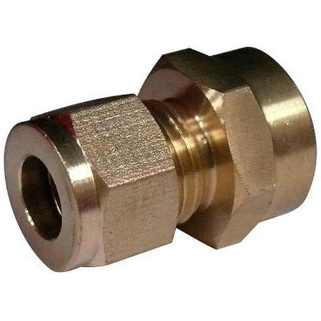 AG Female Compression Straight Coupling (1/4" Copper to 1/4" BSP) - PROTEUS MARINE STORE