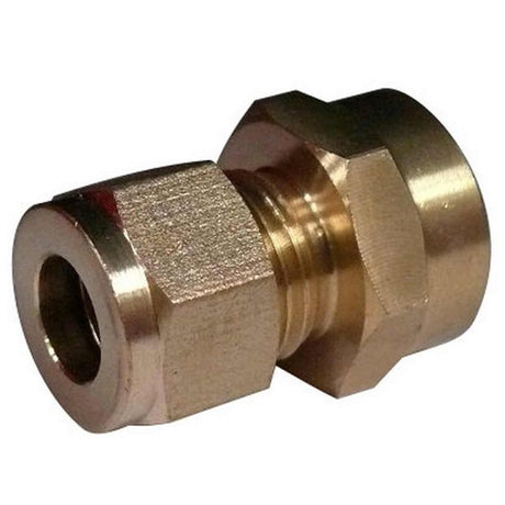 AG Female Compression Straight Coupling (5/16" Copper to 1/4" BSP) - PROTEUS MARINE STORE