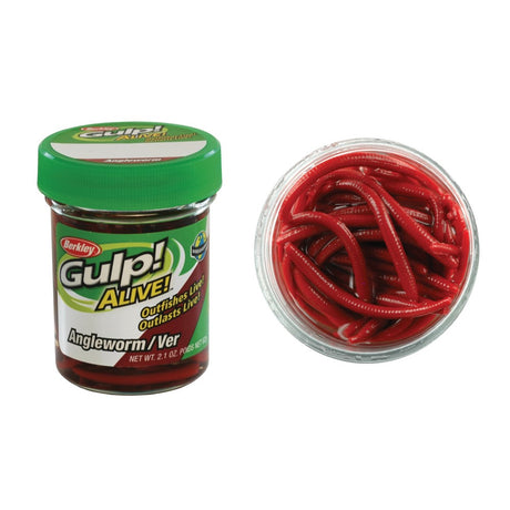Berkley Gulp Alive Mini-Earthworms Red Wiggler Twin Pack - PROTEUS MARINE STORE