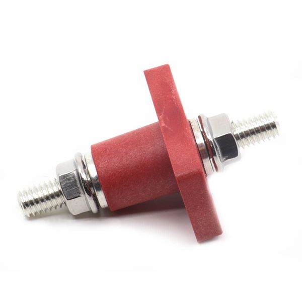 Blue Sea Feed Through Connector 3/8" Red (Each) - PROTEUS MARINE STORE