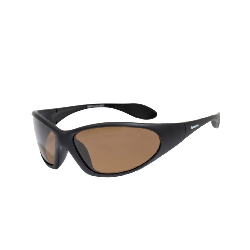 Snowbee Classic Wrap-Around Open Frame Sunglasses - Brown / Amber