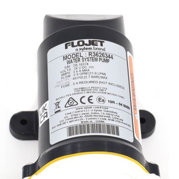 Flojet Triplex Galley Pump (11 LPM / 40 PSI / 24V) - PROTEUS MARINE STORE