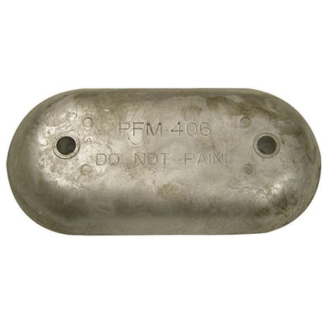 Aluminium Anode Hull Plate 216 x 108 x 28mm - PROTEUS MARINE STORE