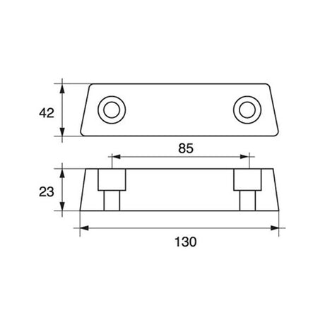 Zinc Bar Anode Volvo Duo Prop 290 - PROTEUS MARINE STORE