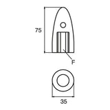 Zinc Shaft Nut Anode Volvo 35 - PROTEUS MARINE STORE