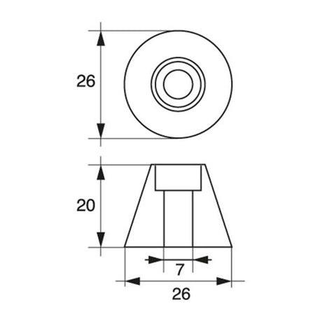 AG Zinc Bow Thruster Cone Anode - PROTEUS MARINE STORE