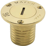 Deck Filler Polished Brass Water 50mm - PROTEUS MARINE STORE