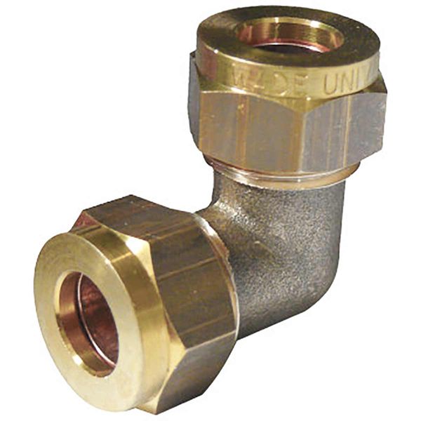 AG Gas Equal Elbow Coupling (15mm Compression) - PROTEUS MARINE STORE