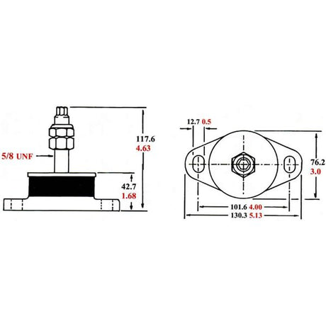 R&D Engine Compression Mount 45-82kg - PROTEUS MARINE STORE