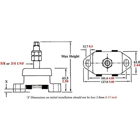 R&D Super Shear Engine Mount 36-105kg - PROTEUS MARINE STORE