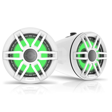 Fusion FLT652SPW 6.5" XS RGB LED Wake Speakers 200W - Sports White - PROTEUS MARINE STORE