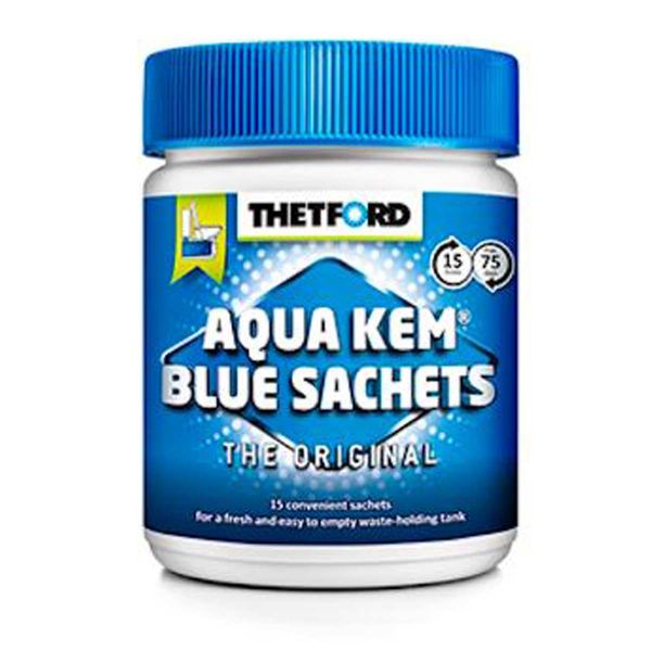 Aqua Kem Blue Toilet Sachets Tub of 15 - PROTEUS MARINE STORE