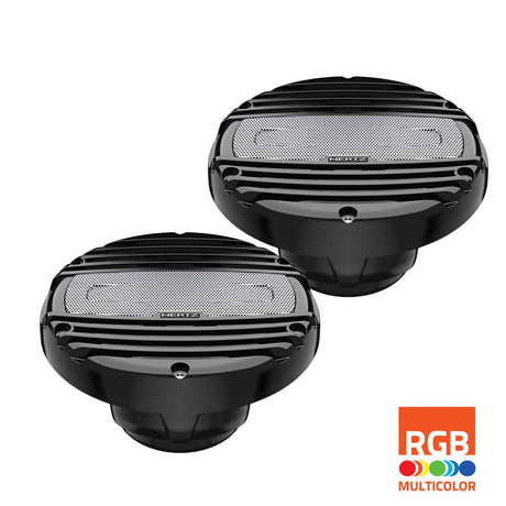 Hertz 150W 6.5" HMX 6.5 LD-C RGB LED IP65 Marine Speakers - Black - PROTEUS MARINE STORE