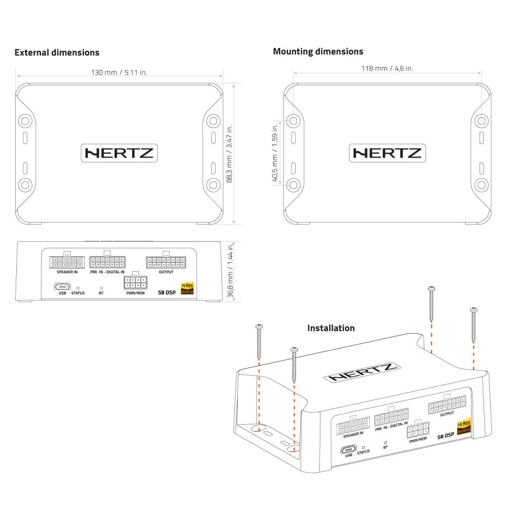 Hertz S8 DSP Hi-Res Digital Signal Processor - PROTEUS MARINE STORE