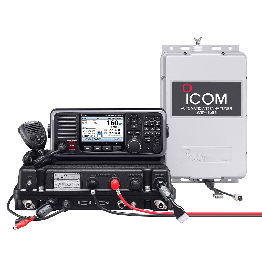 Icom M804 MF/HF SSB Transceiver & AT141 Antenna Tuner Unit - 12V - PROTEUS MARINE STORE