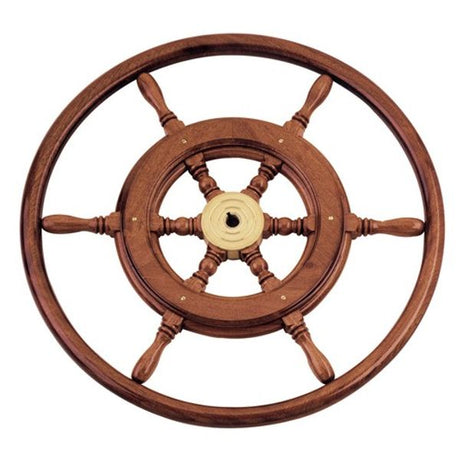 Savoretti Traditional Steering Wheel (600mm / Mahogany) - PROTEUS MARINE STORE