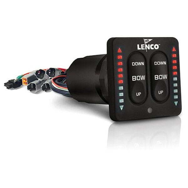 Lenco LED Indicator Integrated 1 Piece Tactile Switch Kit (Dual) - PROTEUS MARINE STORE