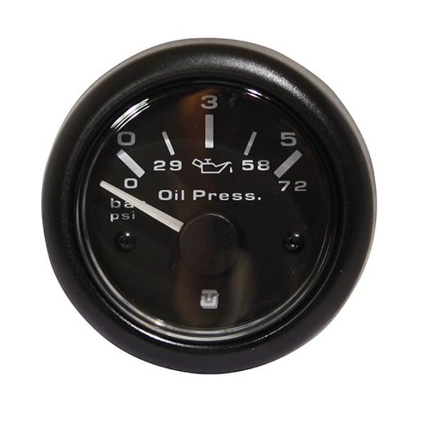Uflex Oil Pressure Gauge 0-5 Bar Black - PROTEUS MARINE STORE