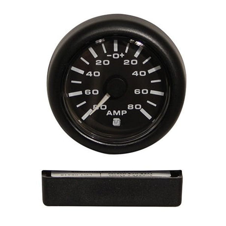 Uflex Ammeter 80-0-80 Gauge Black with Shunt - PROTEUS MARINE STORE