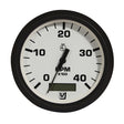 Uflex 4000 RPM Tach-Hourmeter Gauge Black - PROTEUS MARINE STORE
