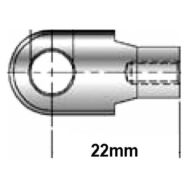 Uflex Stainless Steel Gas Spring Eyelet End Fitting Kit (Pair) - PROTEUS MARINE STORE