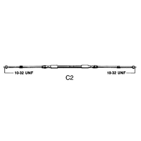 Ultraflex 23C Control C2 Cable 16ft (4.8m) - PROTEUS MARINE STORE