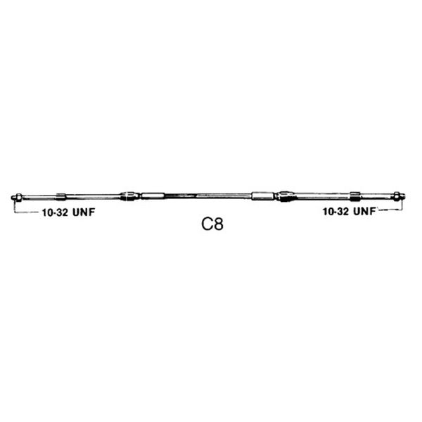 Ultraflex C8 33C Type Control Cable 6ft - PROTEUS MARINE STORE