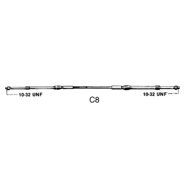 Ultraflex C8 33C Type Control Cable 12ft - PROTEUS MARINE STORE