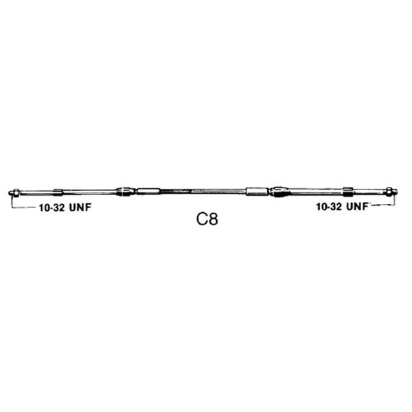 Ultraflex C8 33C Type Control Cable 13ft - PROTEUS MARINE STORE