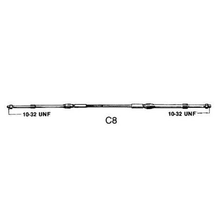 Ultraflex Control C8 33C Type Cable 40ft (12.1m) - PROTEUS MARINE STORE