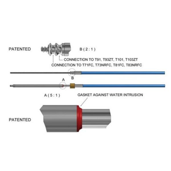 Ultraflex M90 Low Friction Steering Cable 20ft - PROTEUS MARINE STORE