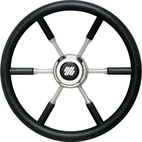 Ultraflex Steering Wheel (450mm / SS & Black) - PROTEUS MARINE STORE