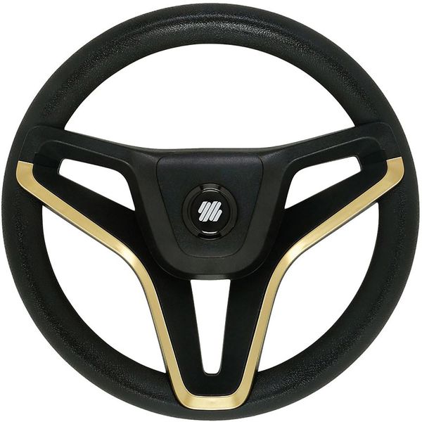 Ultraflex Portofino Steering Wheel (350mm / Black & Gold) - PROTEUS MARINE STORE