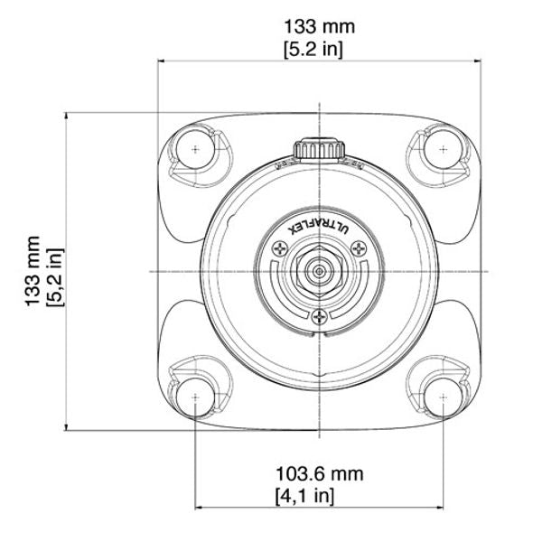 Ultraflex X74 Square Flange to Fit Hydraulic Helm - PROTEUS MARINE STORE