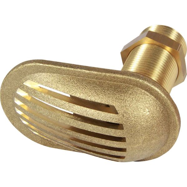 Maestrini Brass Water Intake Scoop (Oval / 1" BSP) - PROTEUS MARINE STORE