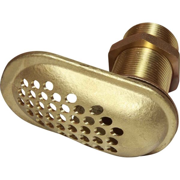 Maestrini Brass Water Intake Scoop (Drilled / 1-1/4" BSP) - PROTEUS MARINE STORE