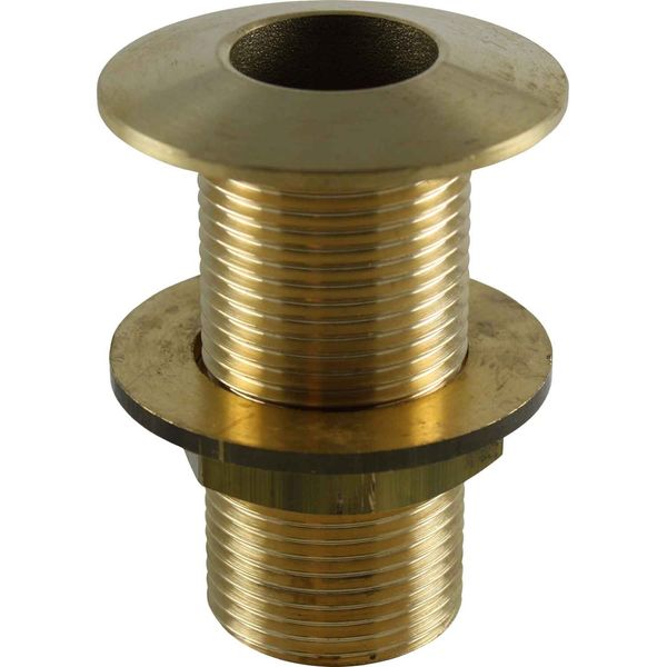 Maestrini Brass Skin Fitting (Inclined, 1" BSP, 77mm Long) - PROTEUS MARINE STORE