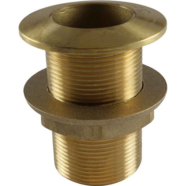 Maestrini Brass Skin Fitting (Inclined 1-1/2" BSP, 84.5mm Long) - PROTEUS MARINE STORE