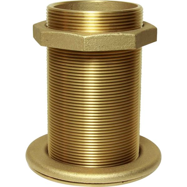 Maestrini Brass Skin Fitting (Inclined, 2-1/2" BSP, 132mm Long) - PROTEUS MARINE STORE