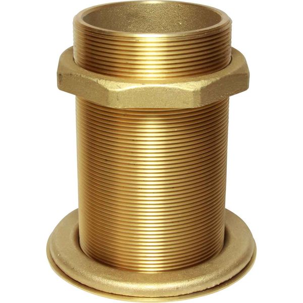 Maestrini Brass Skin Fitting (Inclined, 3" BSP, 148mm Long) - PROTEUS MARINE STORE