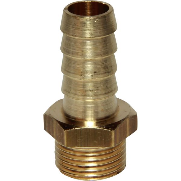 Maestrini Brass Straight Hose Tail (3/8" BSP Male to 13mm Hose) - PROTEUS MARINE STORE