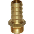 Maestrini Brass Straight Hose Tail (3/8" BSP Male to 15mm Hose) - PROTEUS MARINE STORE