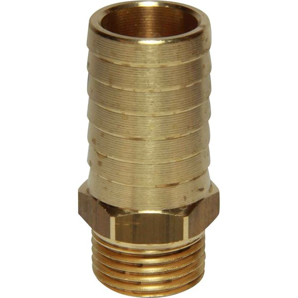 Maestrini Brass Straight Hose Tail (1/2" BSP Male to 22mm Hose) - PROTEUS MARINE STORE