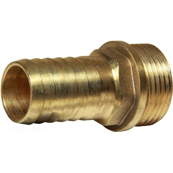 Maestrini Brass Straight Hose Tail (1" BSP Male to 25mm Hose) - PROTEUS MARINE STORE