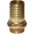 Maestrini Brass Straight Hose Tail (1" BSP Male to 32mm Hose) - PROTEUS MARINE STORE