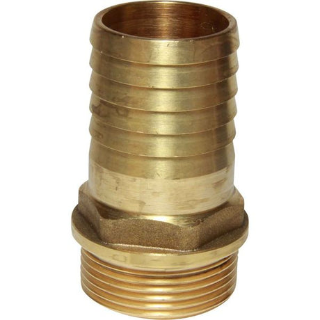 Maestrini Brass Straight Hose Tail (1-1/4" BSP Male to 38mm Hose) - PROTEUS MARINE STORE