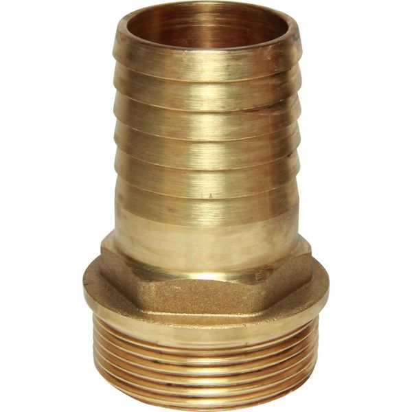 Maestrini Brass Straight Hose Tail (1-1/2" BSP Male to 38mm Hose) - PROTEUS MARINE STORE