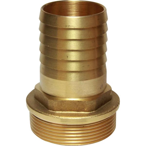 Maestrini Brass Straight Hose Tail (2" BSP Male to 45mm Hose) - PROTEUS MARINE STORE