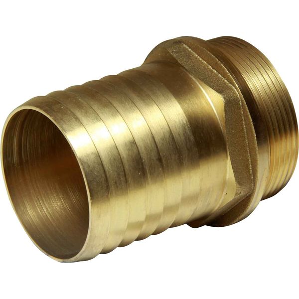 Maestrini Brass Straight Hose Tail (2" BSP Male to 55mm Hose) - PROTEUS MARINE STORE